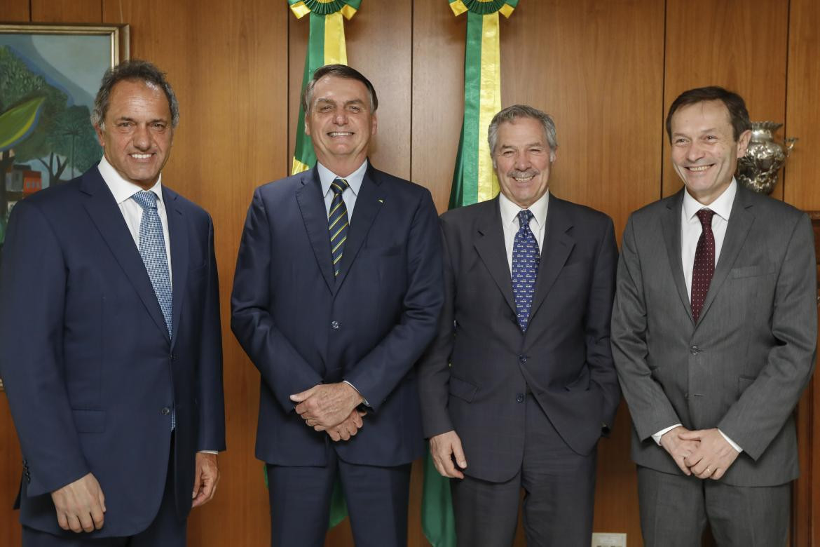 Daniel Scioli, Jair Bolsonaro, Felipe Solá, Gustavo Béliz, Palacio de Planalto, NA