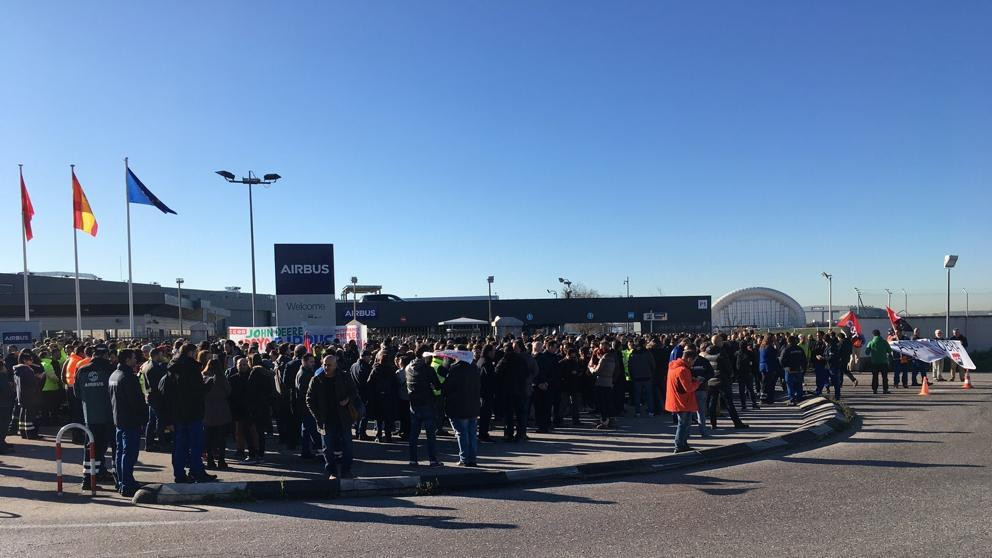 Airbus, protestas en España por despidos