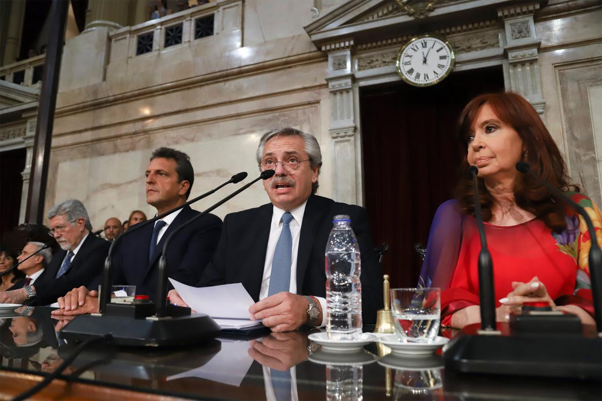 Alberto Fernández, Cristina Kirchner, Sergio Massa, Congreso, NA