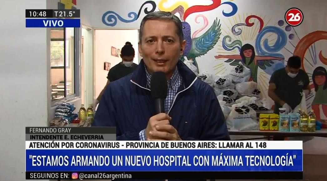 Coronavirus, Argentina, Fernando Gray, intendente de Esteban Echeverría, Canal 26	