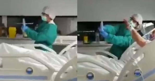 Gran gesto de enfermera en hospital de España por coronavirus