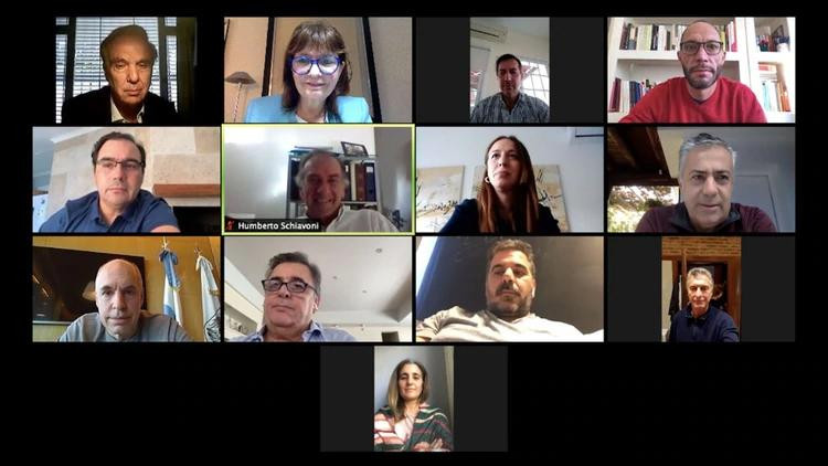 Coronavirus, Argentina, Reunión virtual de Juntos por el Cambio.