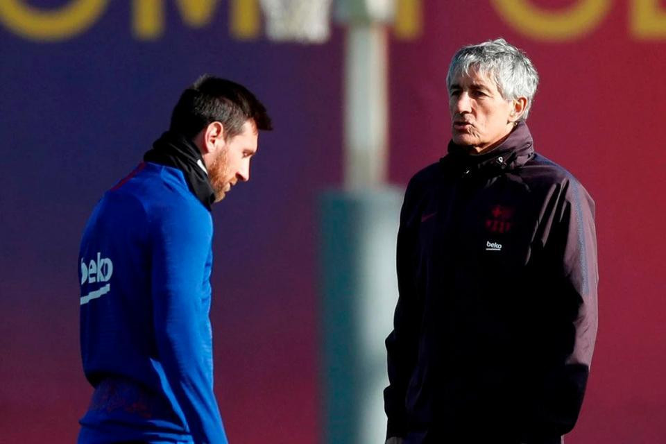 Barcelona, Lionel Messi y Quique Setién
