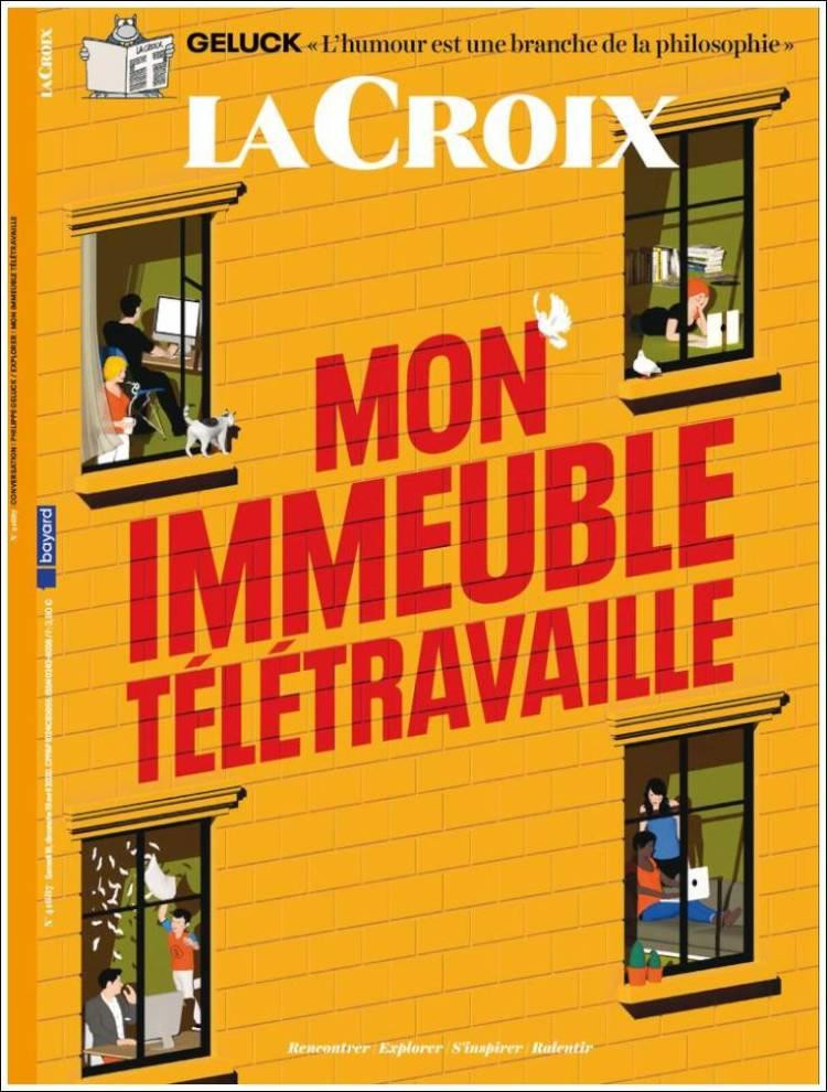 Tapas de diarios, La Croix de Francia, domingo 19 de abril de 2020