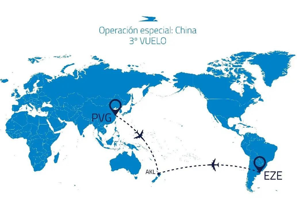 Coronavirus, Argentina, vuelo de Aerolíneas Argentinas a China