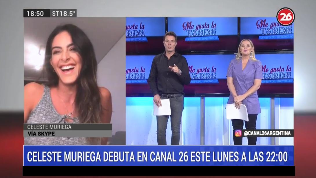 Celeste Muriega, nota con Me Gusta la Tarde en Canal 26