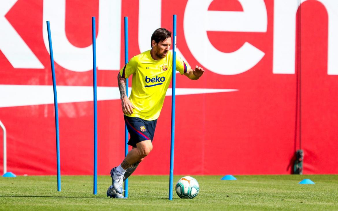 Lionel Messi, Barcelona, entrenamientos