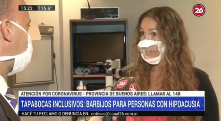Coronavirus en Argentina, barbijos solidarios, Canal 26