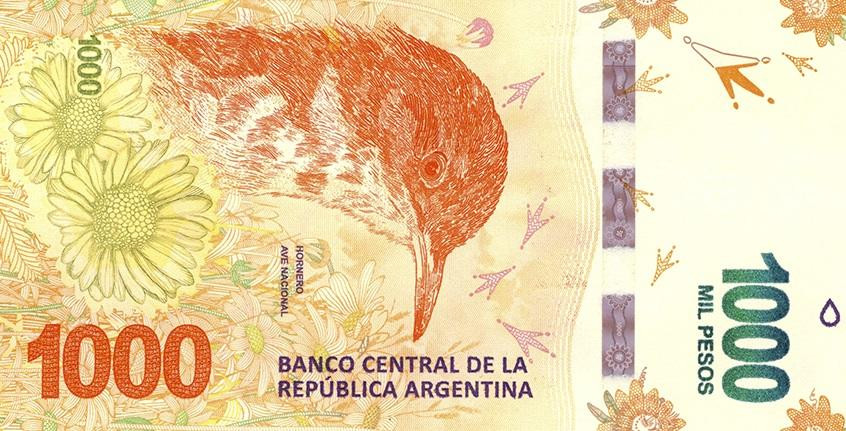 Billete de 1000 pesos, pesos argentinos, NA