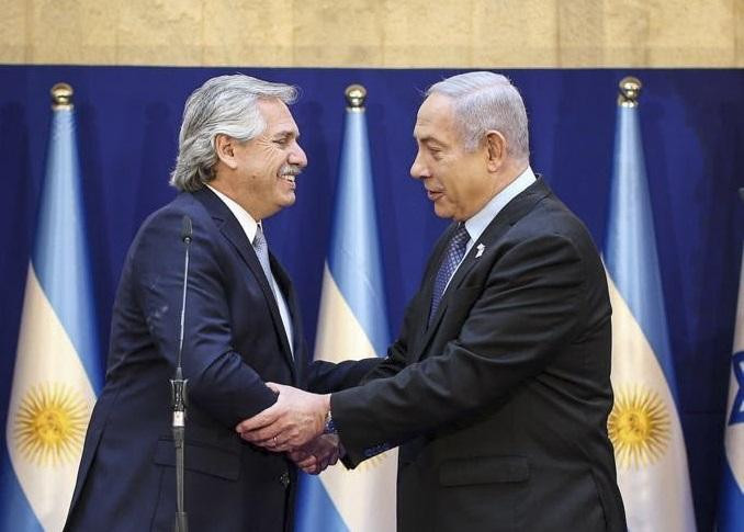 Alberto Fernández y Benjamin Netanyahu, AGENCIA NA