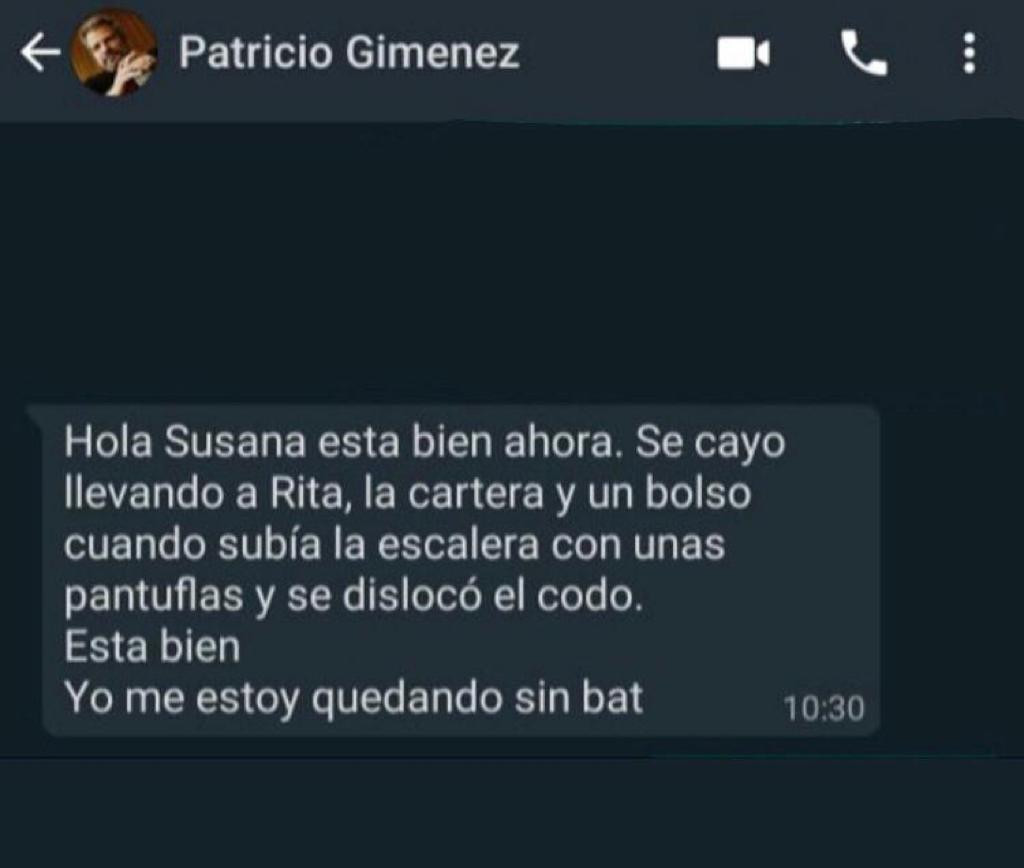 Patricio Giménez sobre Susana