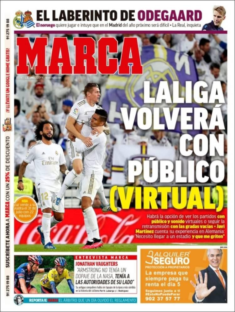 Tapas de diarios, Marca de España, viernes 5 de junio de 2020
