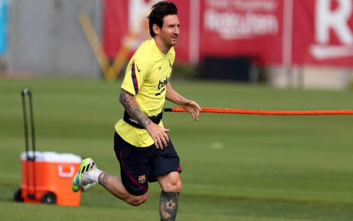 Lionel Messi, entrenamiento, Barcelona