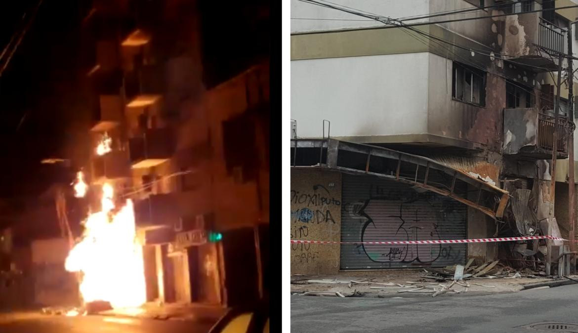 Explosión e incendio en edificio de Avellaneda