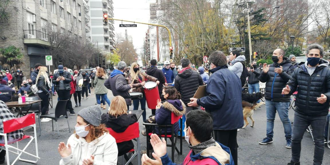 Protesta de gastronómicos en Mar del Plata, cuarentena