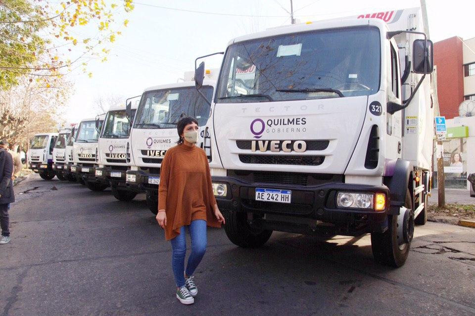 Quilmes limpio, 10 nuevos camiones para sistema de recolección de residuos municipal, Mayra Mendoza