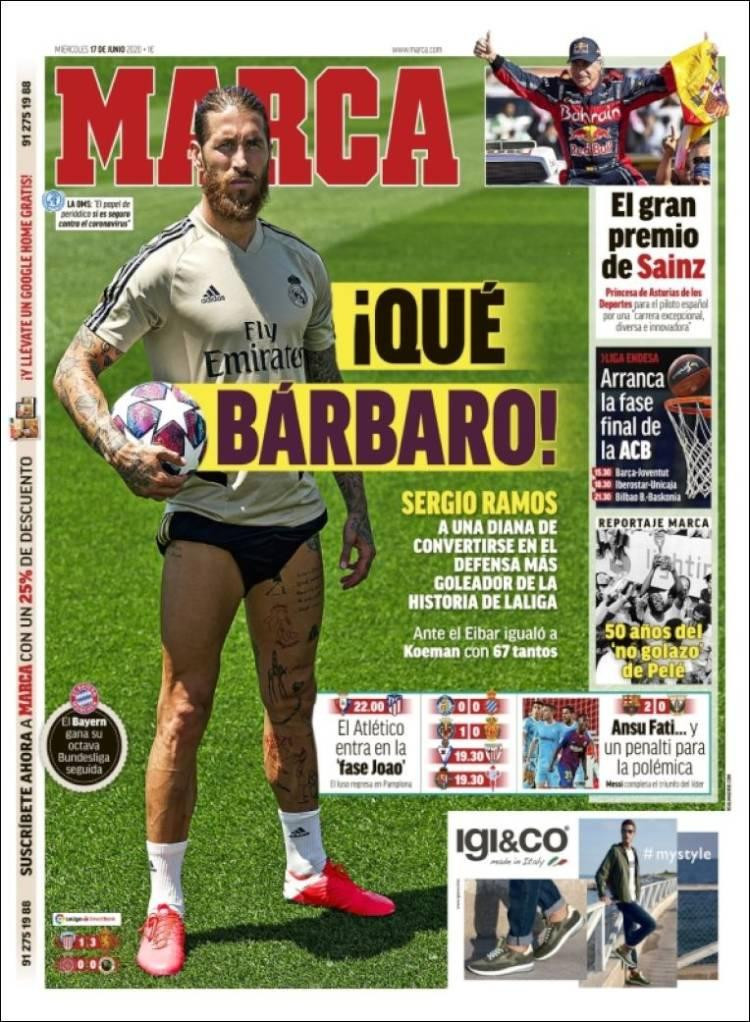 Tapas de diarios, Marca de España, miércoles 17 de junio de 2020