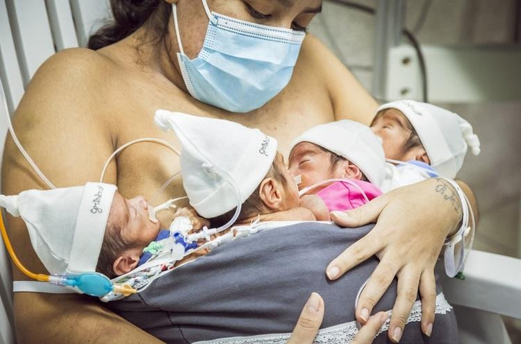 Adriana Beramendi mamá de cuatrillizos en pandemia