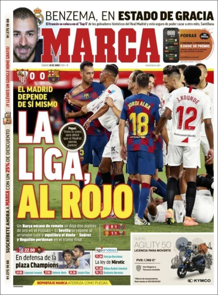 Tapas de diarios, Marca de España, sábado 20 de junio de 2020