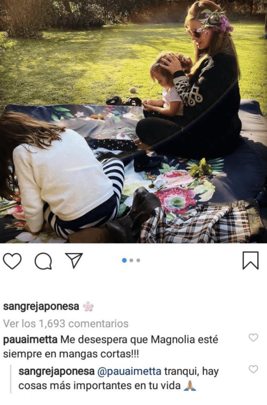 China Suárez, respuesta a una seguidora en Instagram