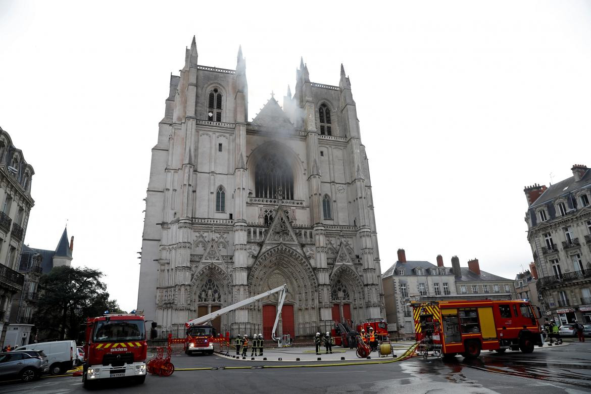 Incendio en Catedral gótica de Nantes, Francia, REUTERS