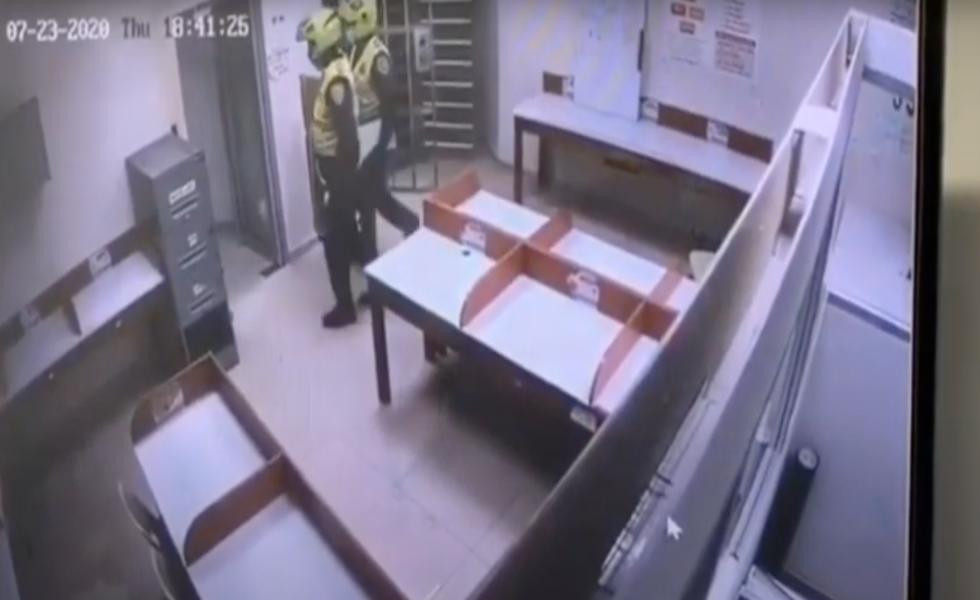 Robo a banco en Colombia, captura de video