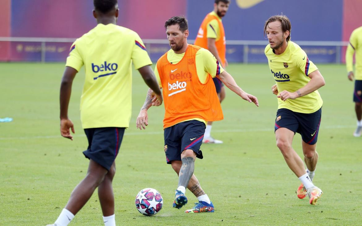 Lionel Messi, entrenamientos del Barcelona, fútbol, REUTERS