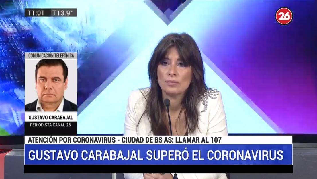 Gustavo Carabajal, diálogo con Canal 26 tras superar el coronavirus 
