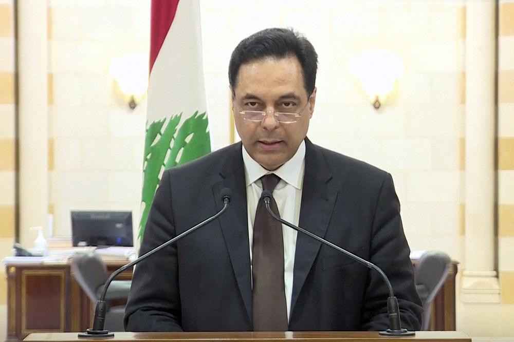 Hassan Diab, Primer ministro libanés renunciante. Rueters.