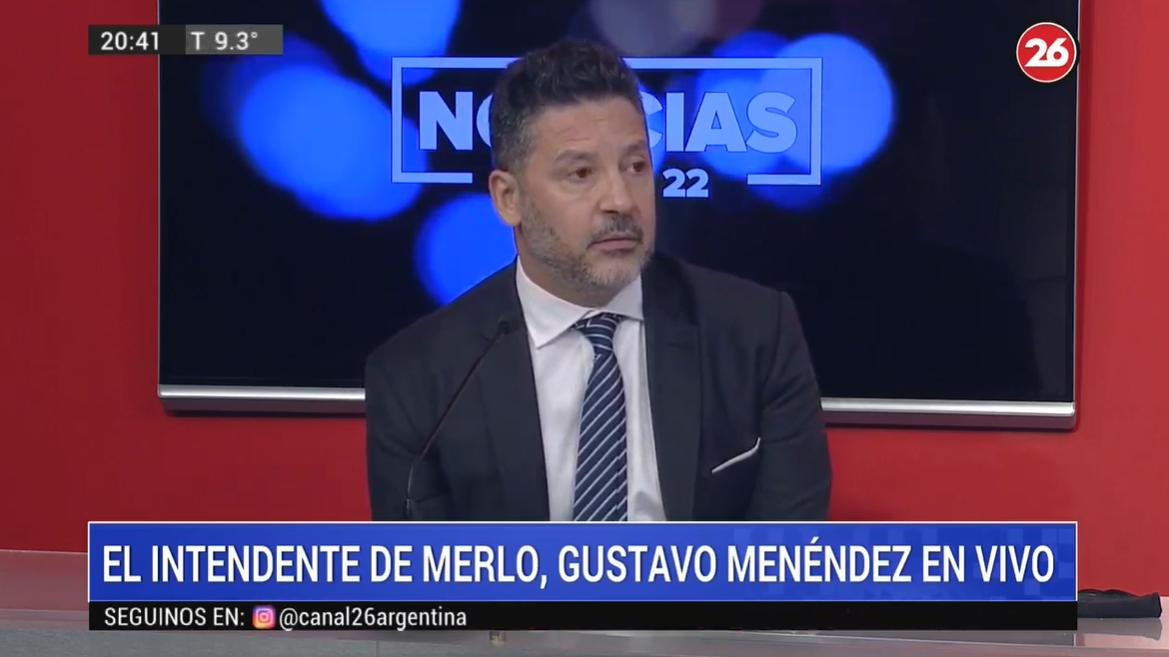 Gustavo Menéndez en Canal 26