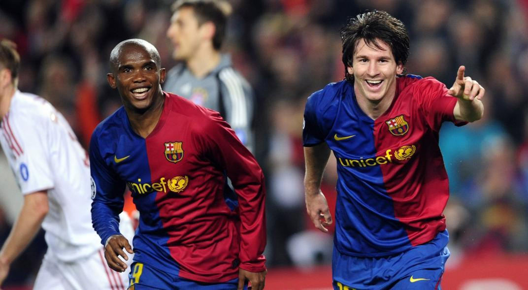 Barcelona, Messi y Eto, fútbol internacional