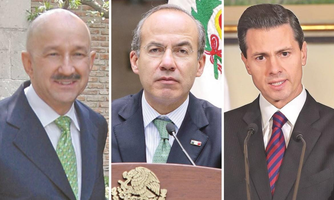 Peña Nieto, Enrique Calderón y Carlos Salinas, ex presidentes de México