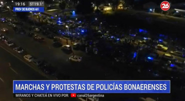 Continúa el fuerte reclamo de la Policía Bonaerense en más partidos