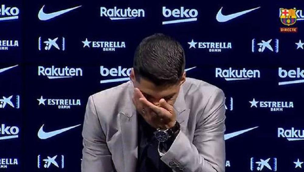 Suárez se despidió del Barcelona