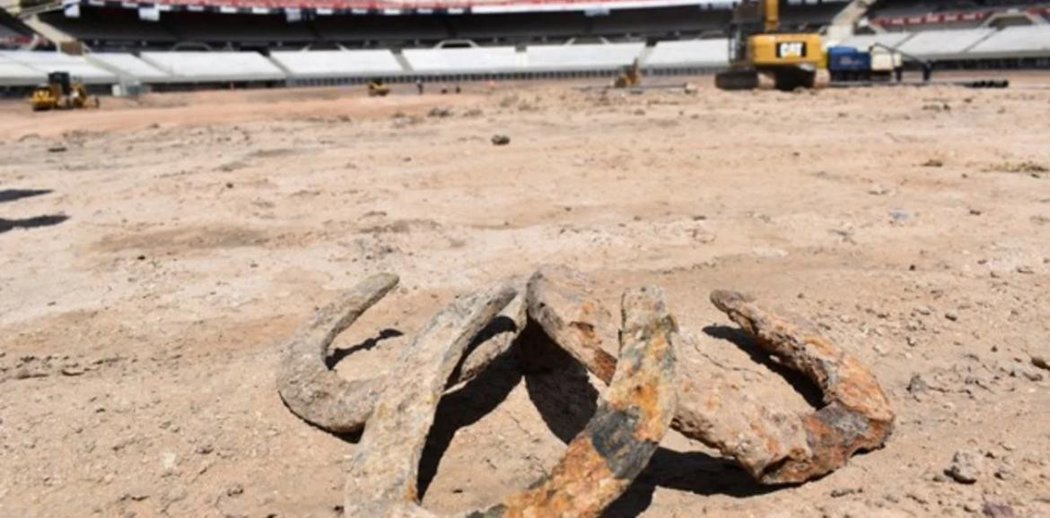 Hallazgo arqueológico en River durante excavaciones de remodelación en el 
