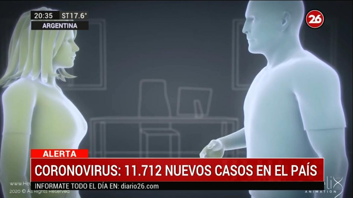 Coronavirus en Argentina, pandemia de Covid-19, CANAL 26
