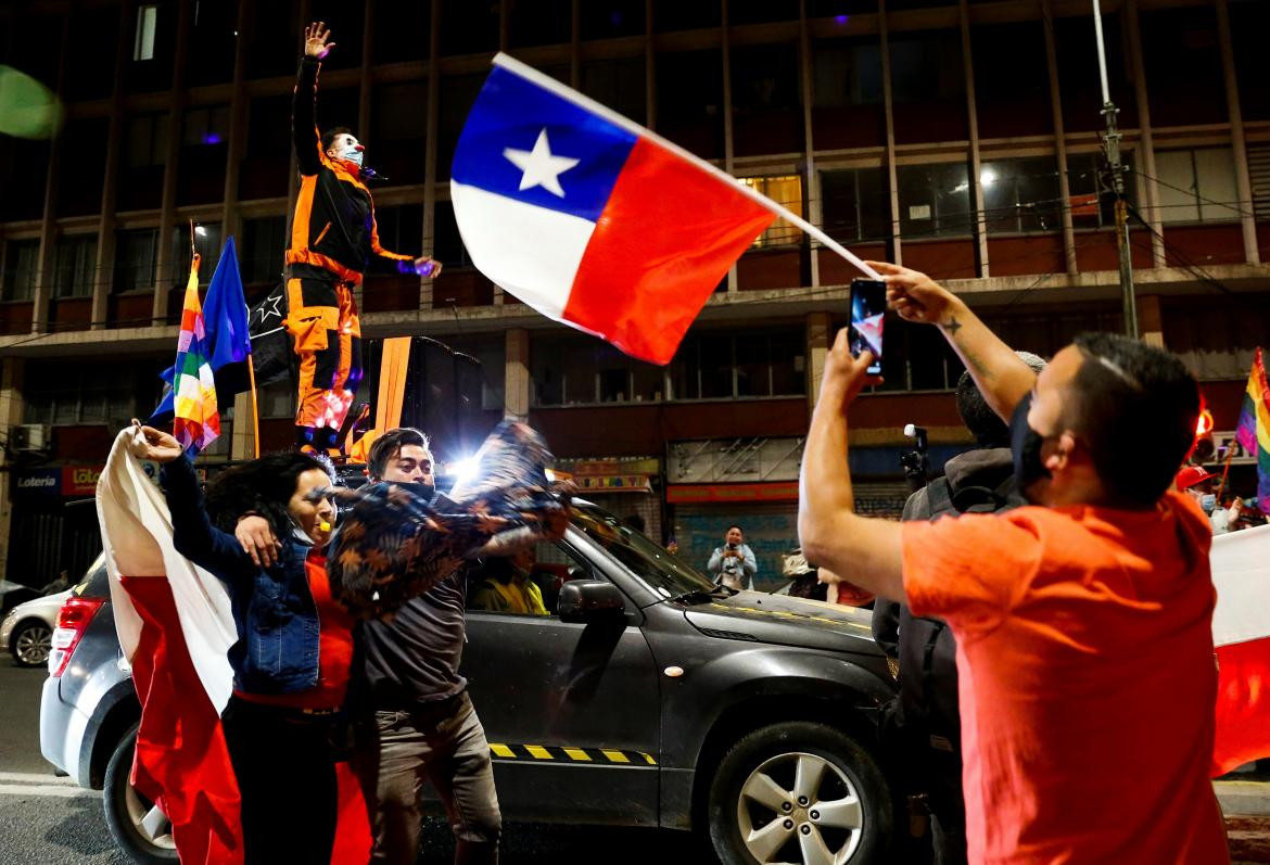 Chile, Plebiscito, festejos en las calles, domingo 25 de octubre de 2020, REUTERS