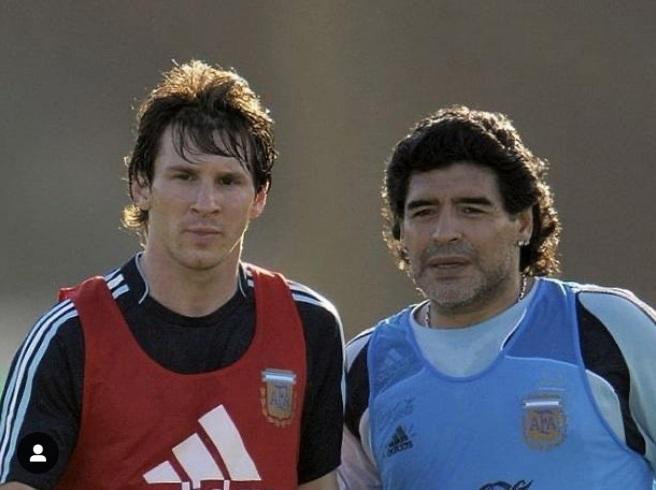 Lionel Messi y Diego Maradona