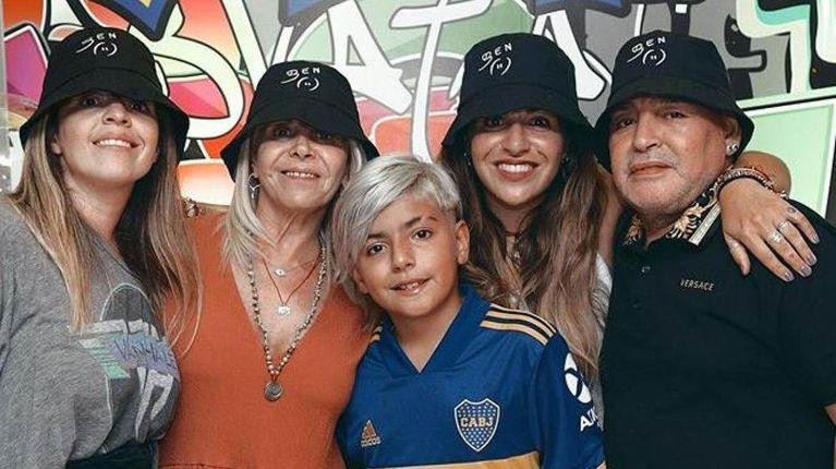 Gianinna Maradona, Diego Maradona, Dalma Maradona, Claudia Villafañe