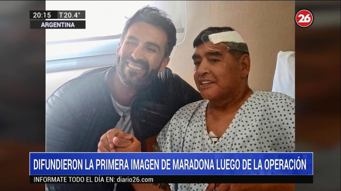 Diego Maradona tras la operación, la primera foto, fue dado de alta