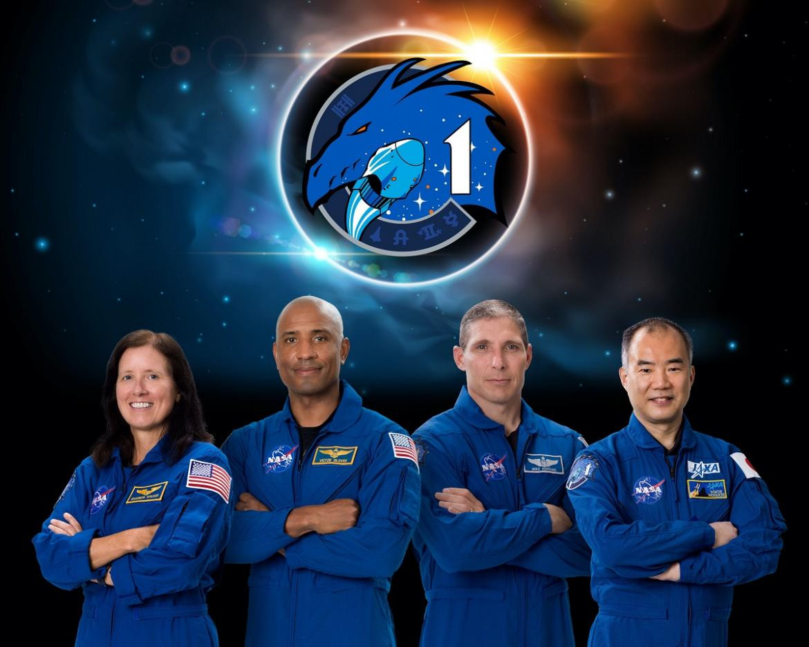 Los cuatro astronautas misión NASA y SpaceX