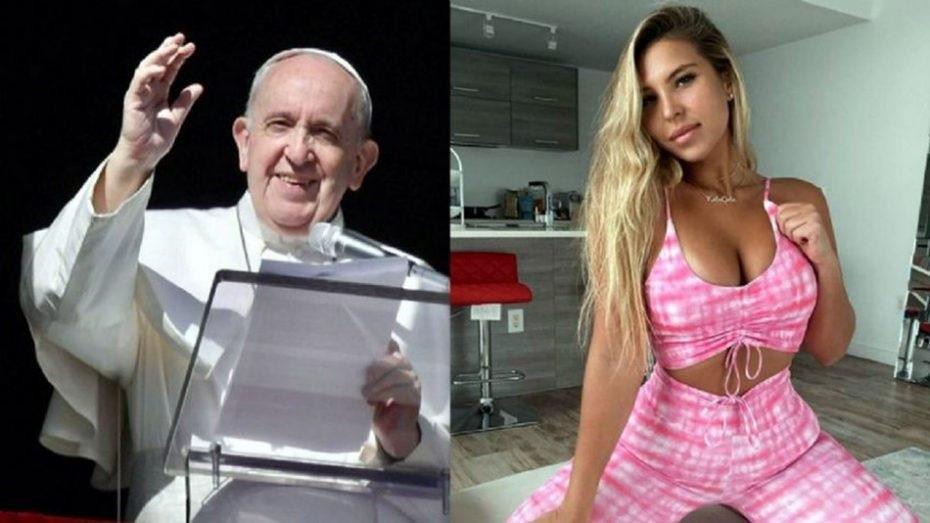La influencer hot que recibió la bendición del Papa