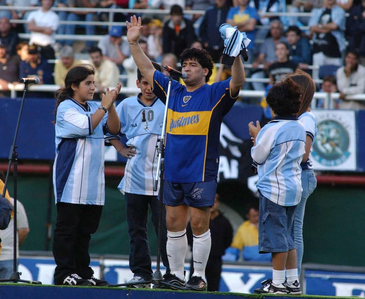 Maradona despedida en la cancha de Boca