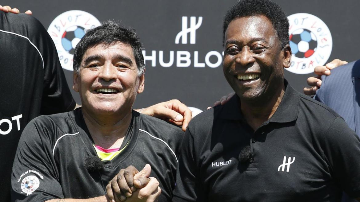 Maradona y Pelé, Reuters.