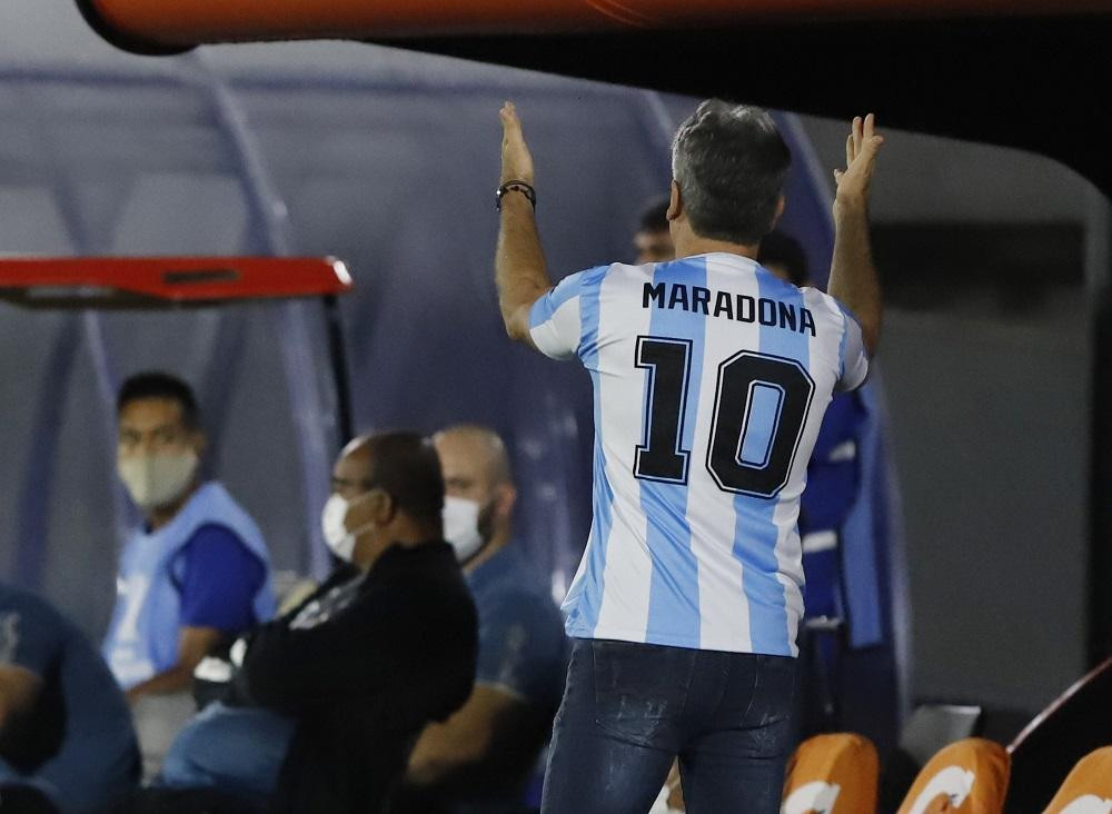 Renato Gaúcho, Copa Libertadores, homenaje a Diego Maradona, Foto Reuters