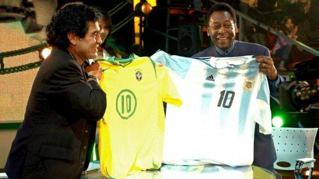 Diego Maradona y Pelé, EPA