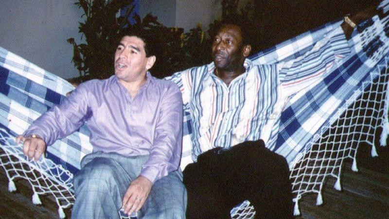 Diego Maradona y Pelé, REUTERS