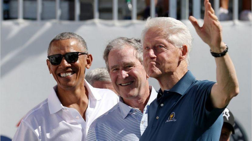Barack Obama, George W. Bush y Bill Clinton
