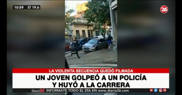 Agresión en Barracas: un joven golpeó a un policía y huyó a la carrera