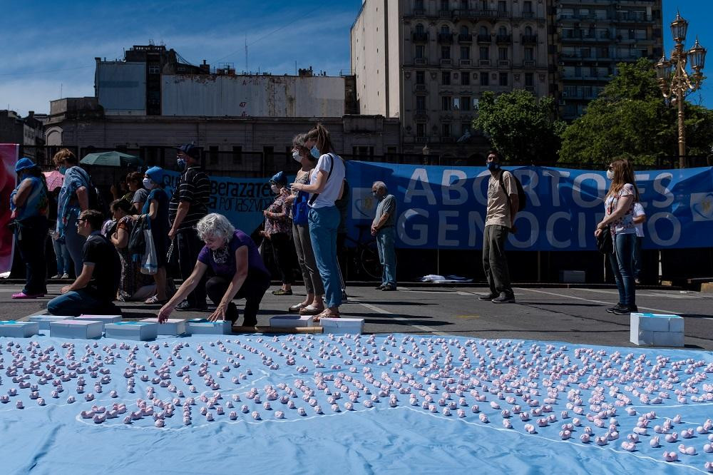 Manifestación por debate del aborto en Argentina, foto Reuters